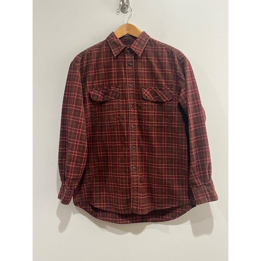 GAP Men's Red Plaid Button-Down Shirt
